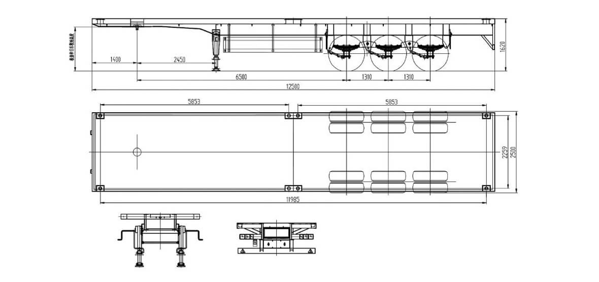 SINOTRUK FLATBED SEMI TRAILER