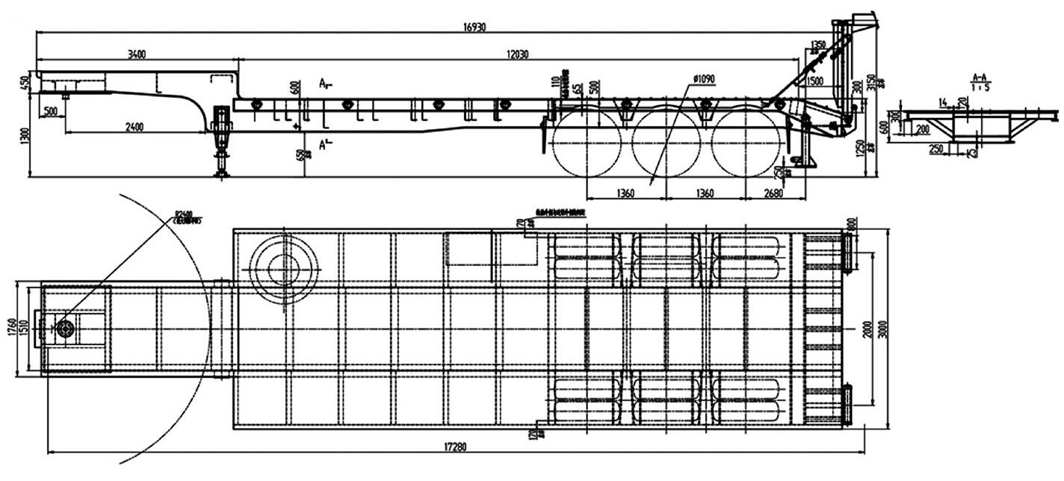 SINOTRUK LOWBED SEMI TRAILER